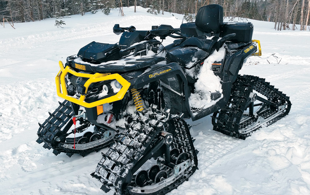 view of Outlander ATV in the snow