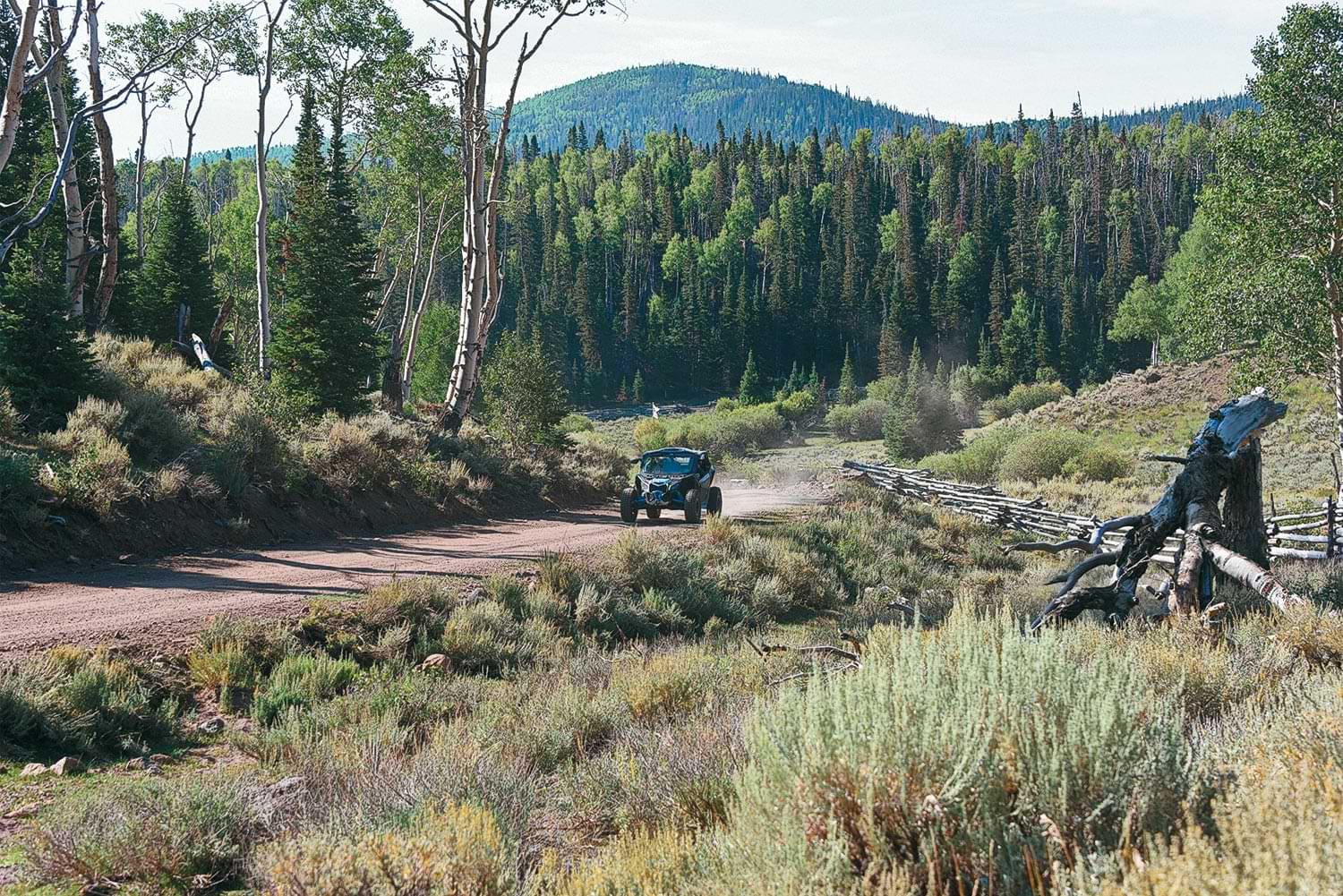 ATV riding down Utah Paiute Trail