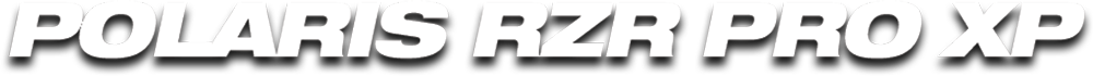 Polaris RZR Pro XP typography